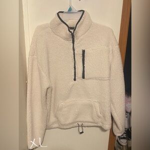 White Fluffy Pull Over